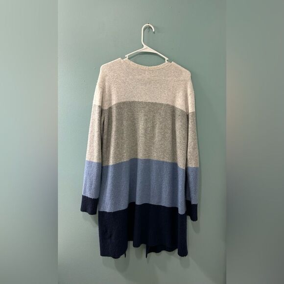 PREOWNED … A NEW DAY “Size: M” Striped Open Front Cardigan - Picture 2 of 3